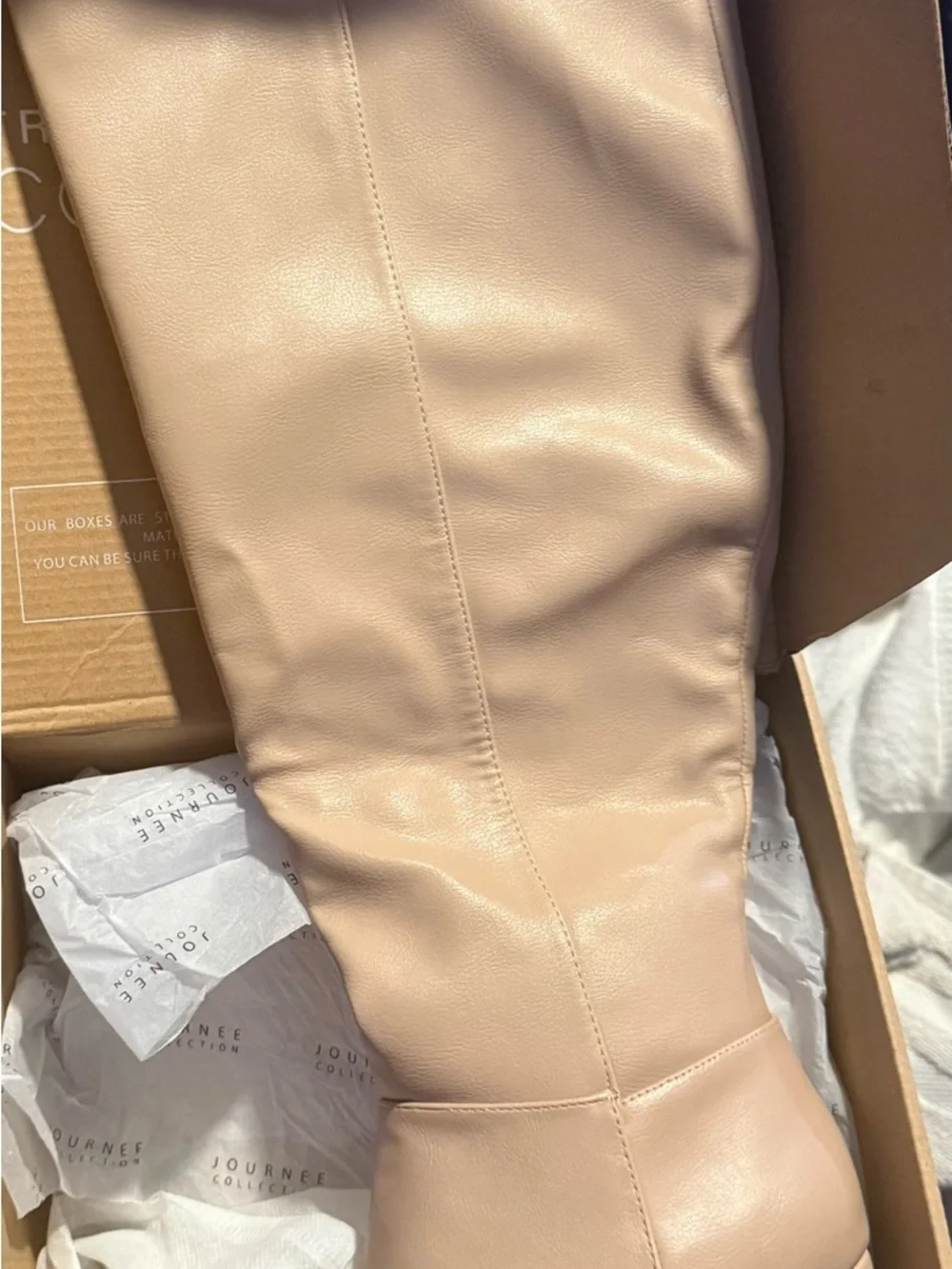 Journee CollectionWomen's Landree Extra Wide Calf Block Heel Knee High Boots 9.5